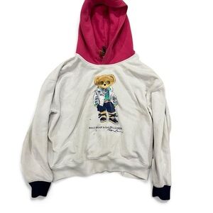 Rare Ralph Lauren Bear Hoodie with Pink Hood
